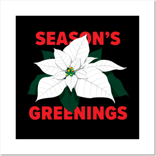 Poinsettia Greetings #2 Posters and Art